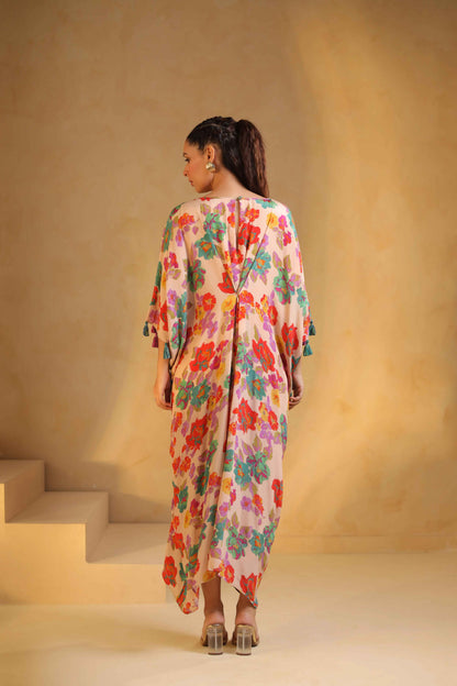 Printed Drape Dress