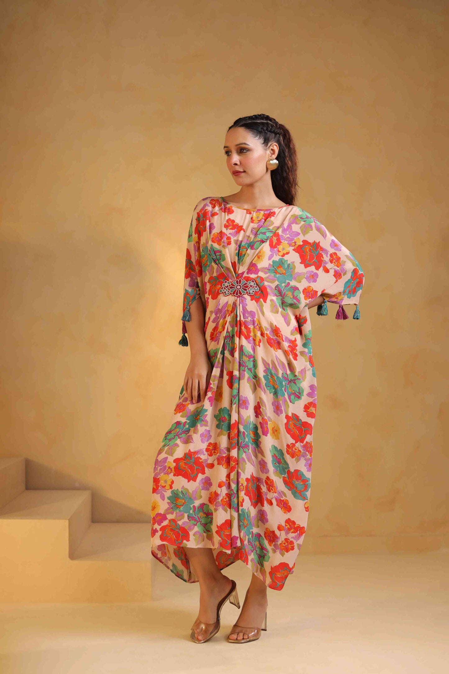 Printed Drape Dress
