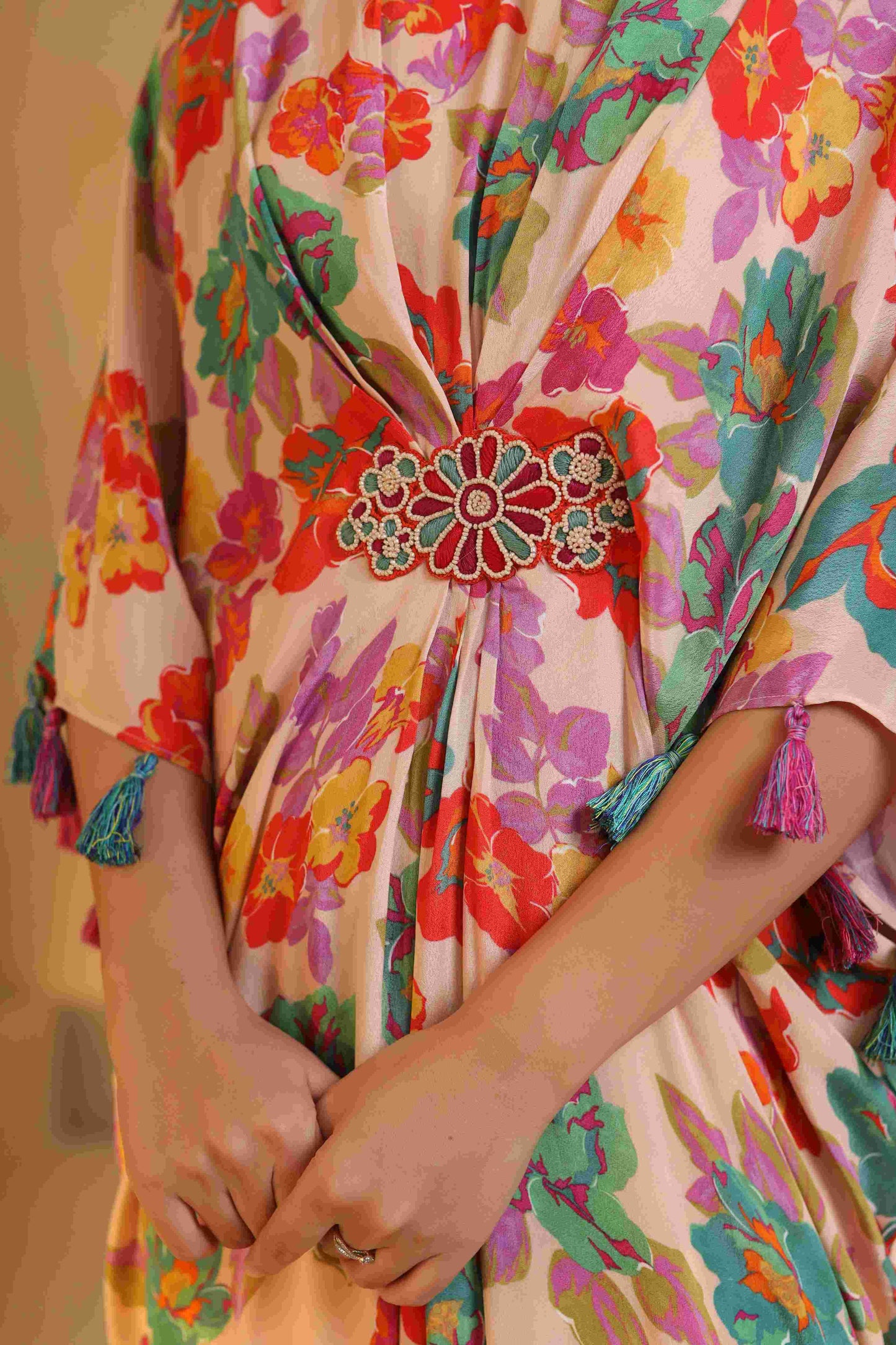 Printed Drape Dress