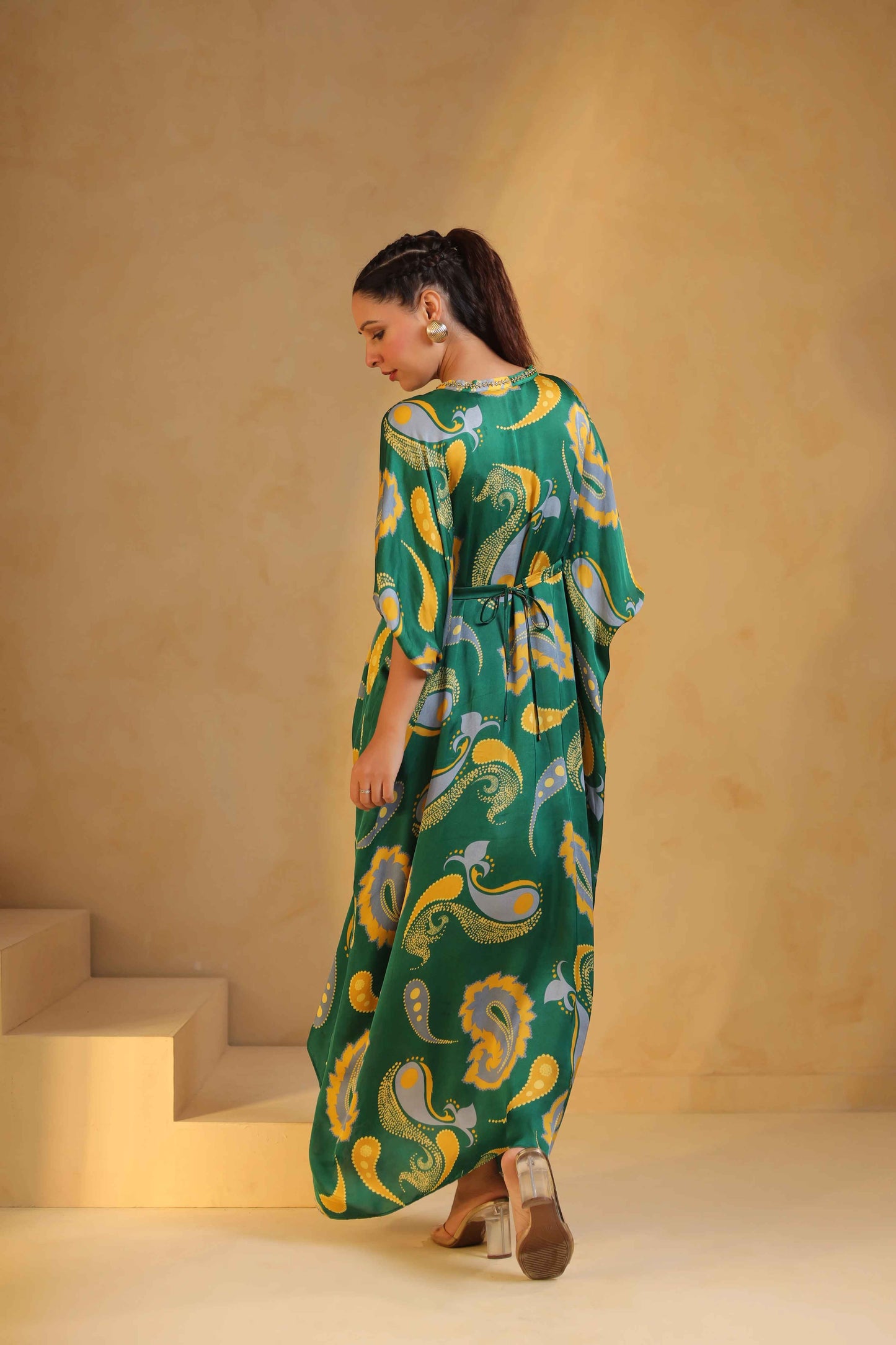 Printed Drape Dress