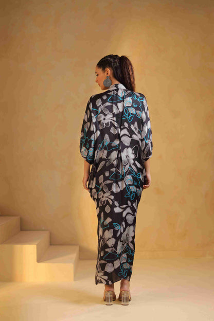 Printed Drape Dress