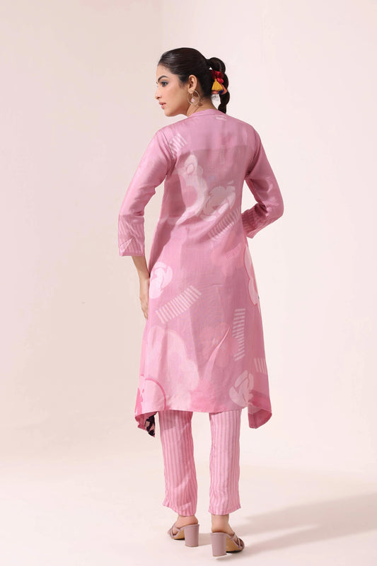 Fancy Cut Printed Kurti with Pant