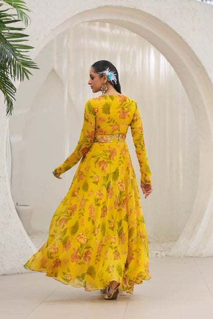 Floral Print Gown