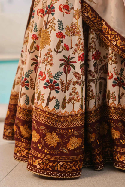 Traditional Print Lehanga with Fully embroidired Blouse & Dupatta