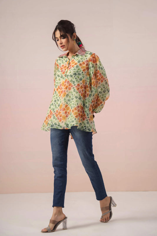 Printed Short Top