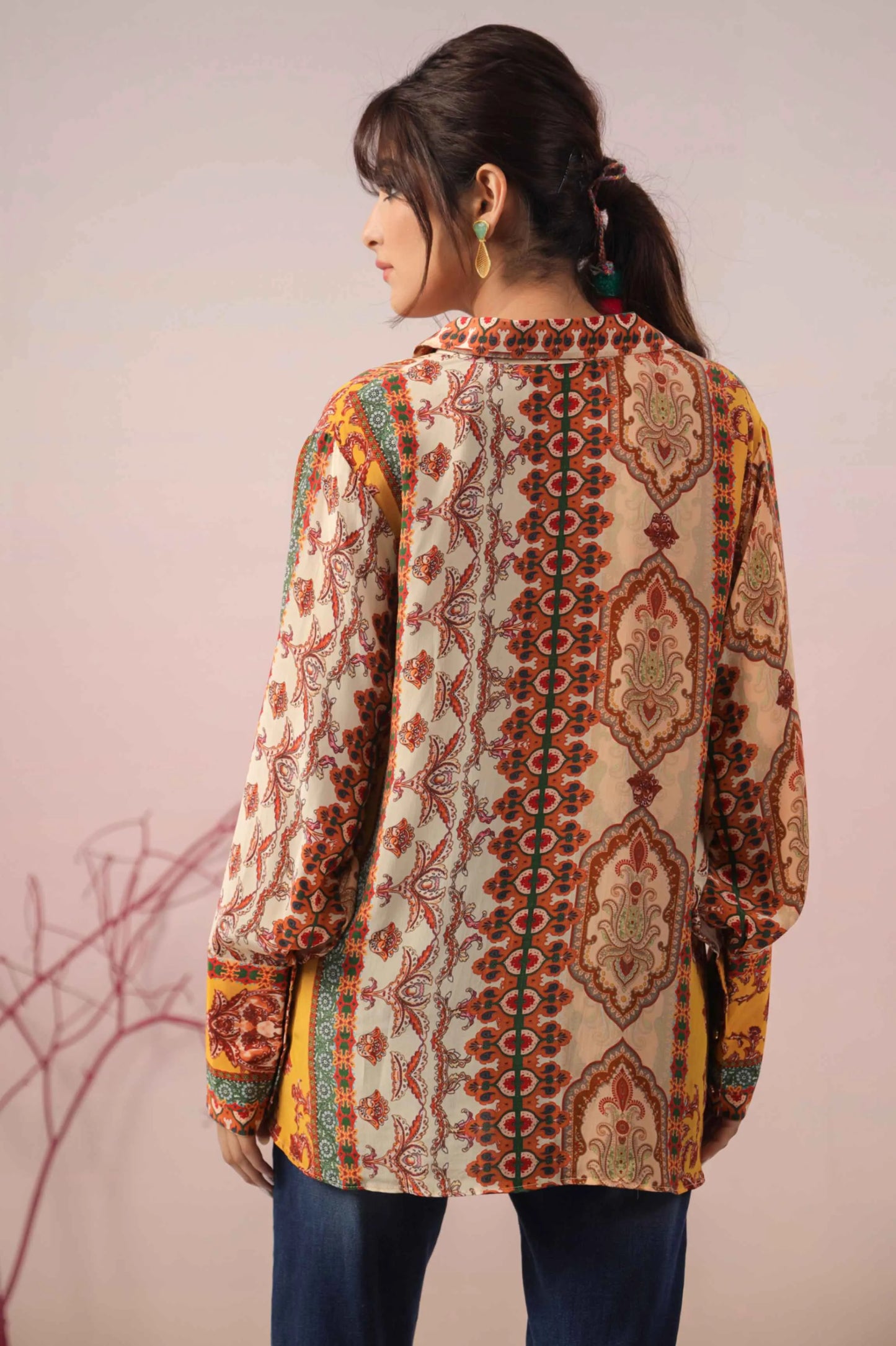 Traditioanl Print Short Top
