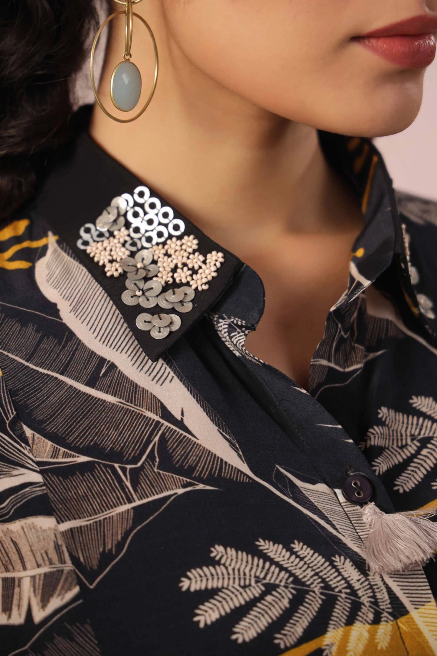Circular cut Animal Print Dress with Pant